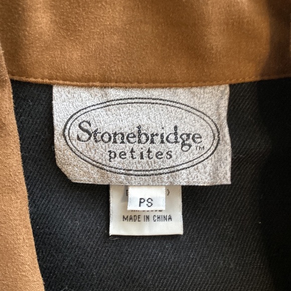 Stonebridge petites black and suede western vest - Picture 3 of 7